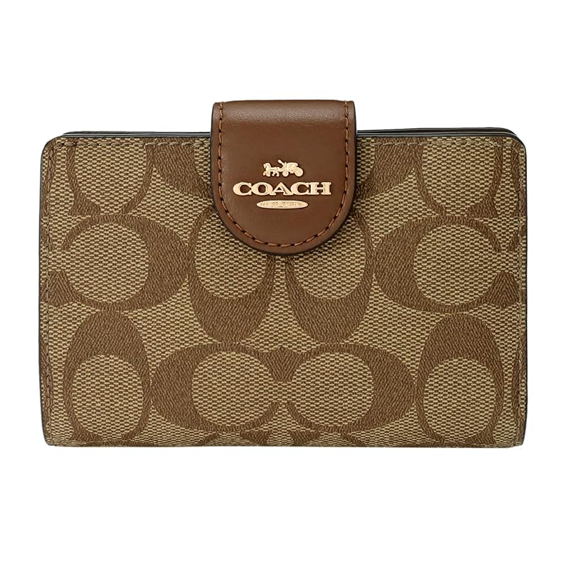 

[coach] outlet OUTLET bifold wallet C0082 IME74 signature canvas brown brown/gold [product]