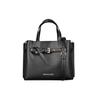 MK Emilia Einfarbig Goldene Schnalle Geflochtenes Kieselsteinleder Schultertasche Umhängetasche Tragetasche Kleine Damen Taschen Schwarz 35F0GU5S5T-BLACK