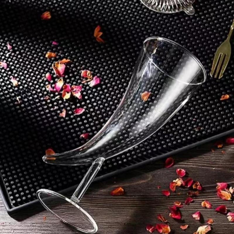Kreativt Glas Månkopp & Hornformat Martiniglas Set - Trendig Unik Design för Cocktailparty, Bröllop & Heminredning