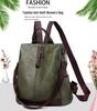 Dam Retro Anti-Stöld PU Ryggsäck - Casual Outdoor Travel Bag 2025