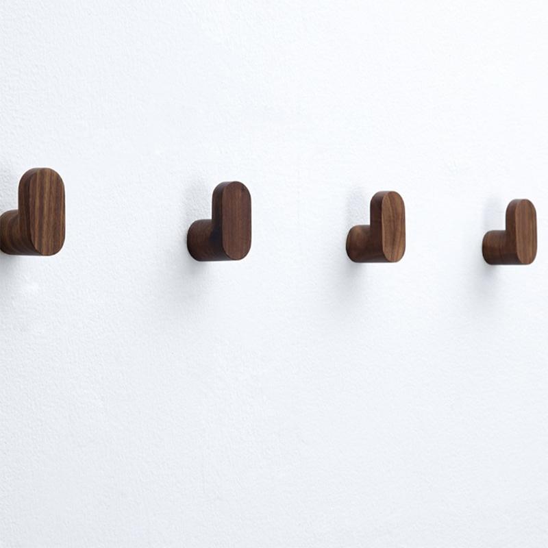1 Pc Vintage Walnut Clothes Hook Suitable for Hanging Clothes Hat Towel Bag Valentine's Day Gift Multifunctional Wall Decoration