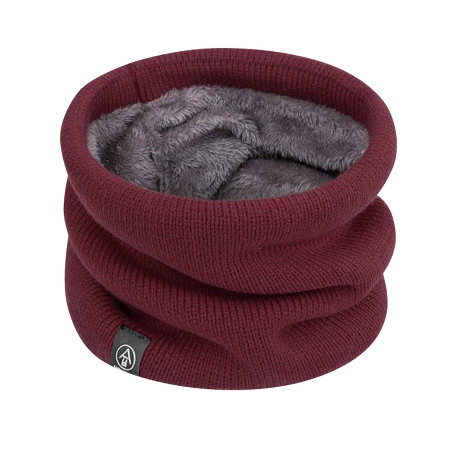 

Winter Neck Scarf For Both Men And Women, With Added And Thick Neck Cover, Outdoor Cycling Face Mask, Versatile Knitted Neck Protector, Head Scarf One Size красный