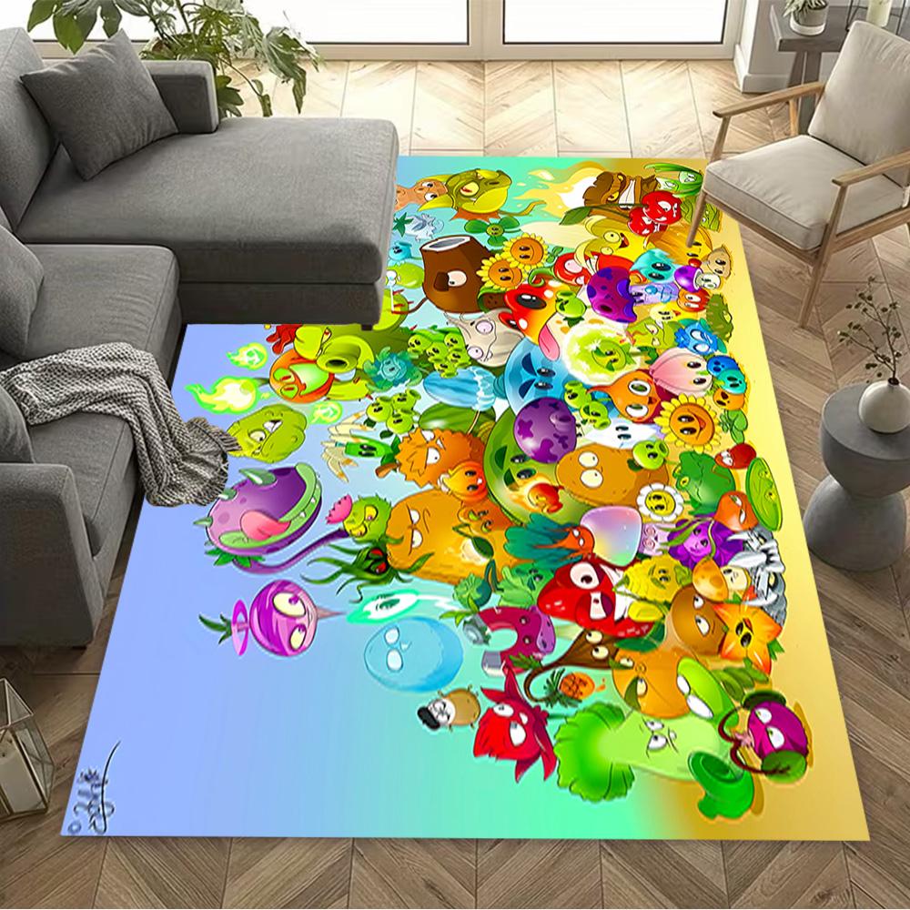 Plants Vs Zombies Adventure Floor Rug Office Rug Suitable for Outdoor Bedrooms Foyer Decorate room Anti-slip Rug Office home decor