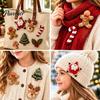 DIY Handmade Brooch Set Christmas Felt Embroidery Kit for Beginners, Decorative Pins with Tools, Festive Crafting Tools Art Crafts Clothing