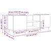 Vinyl Record Cabinet Black Oak Effect 121 x 38 x 48 cm