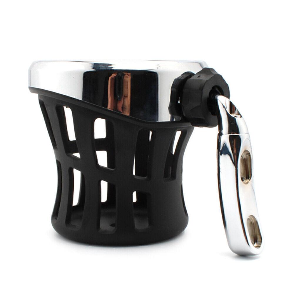 Motorcycle Handlebar Drink Cup Holder W/Mesh Basket Mount Universal