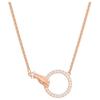 Symbolica Faux Crystal Stone, Rose Gold Plated Necklaces Womens Rose Gold