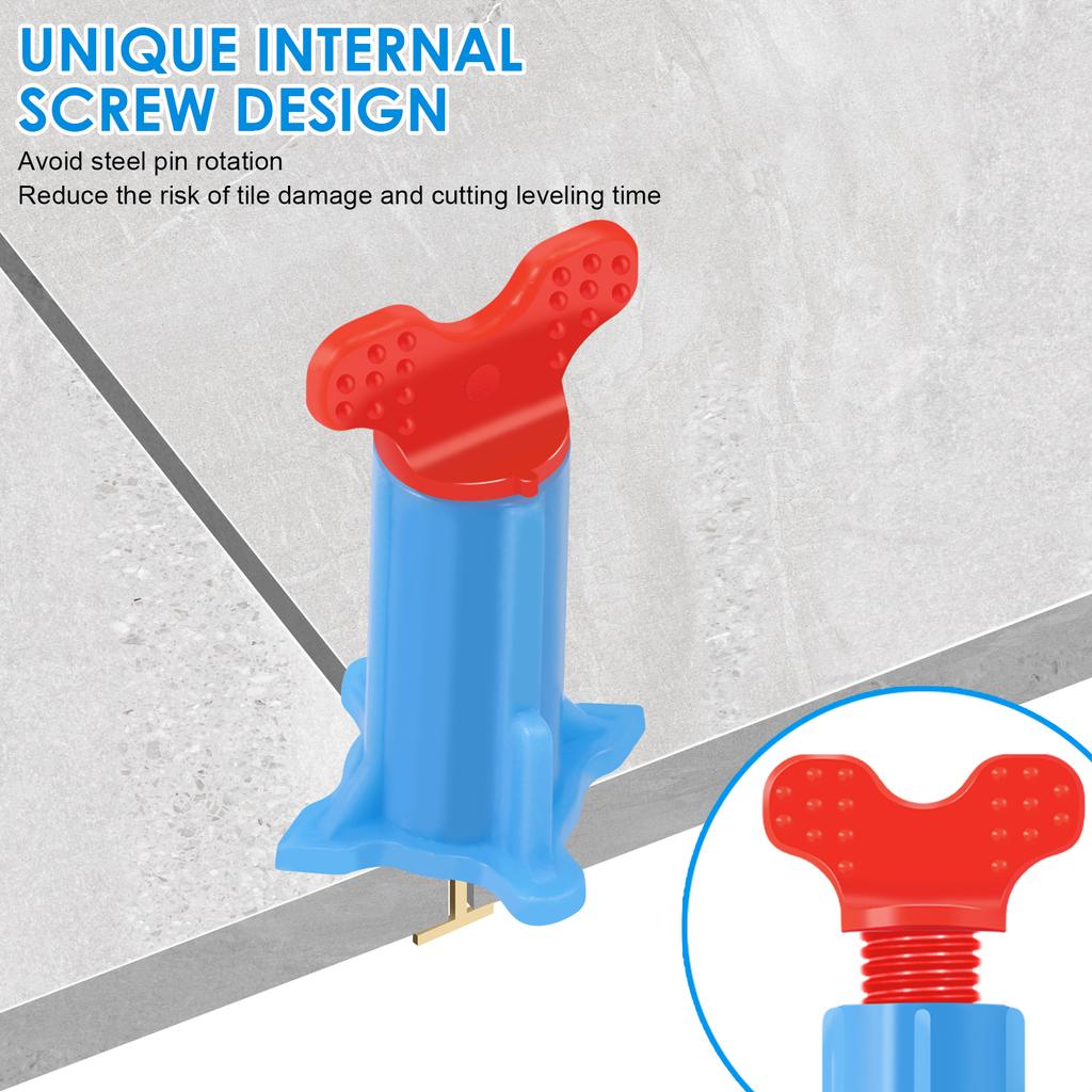 40pcs Floor Tile Leveling System Clips Spacers Porcelain Ceramic Leveler Kit For Tile Laying Wall Fixing Construction Tools