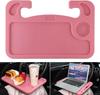 Car Steering Wheel Desk for Laptop,Multipurpose Travel Car Accessories, Car Seat Stand Trays for Eating, Steering Wheel Under Table Console(Black)
