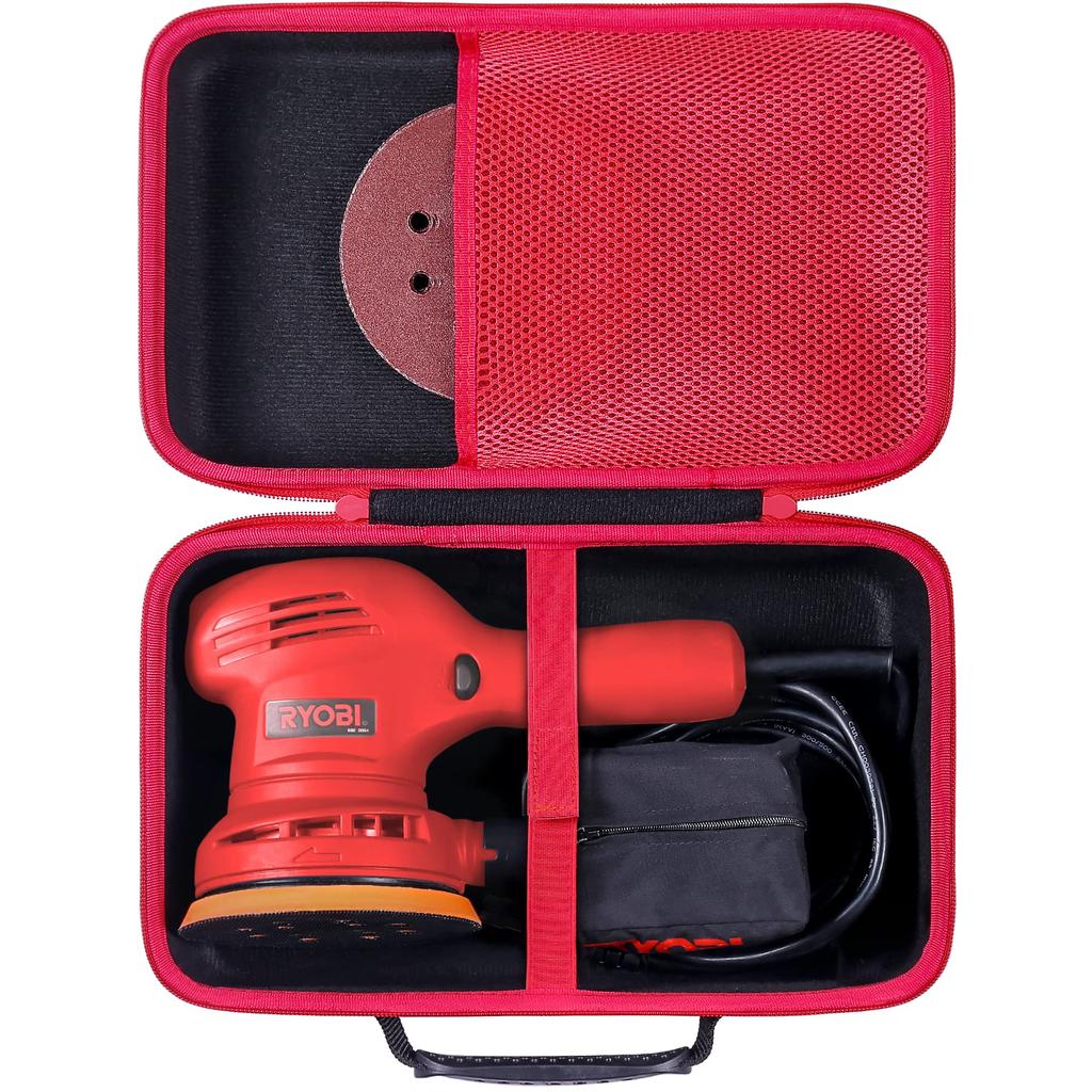 Aenllosi Storage Case Compatible with Kyocera (formerly Ryobi) RSE-1250 Random Orbit Sander/Polisher, Red (Case Only)
