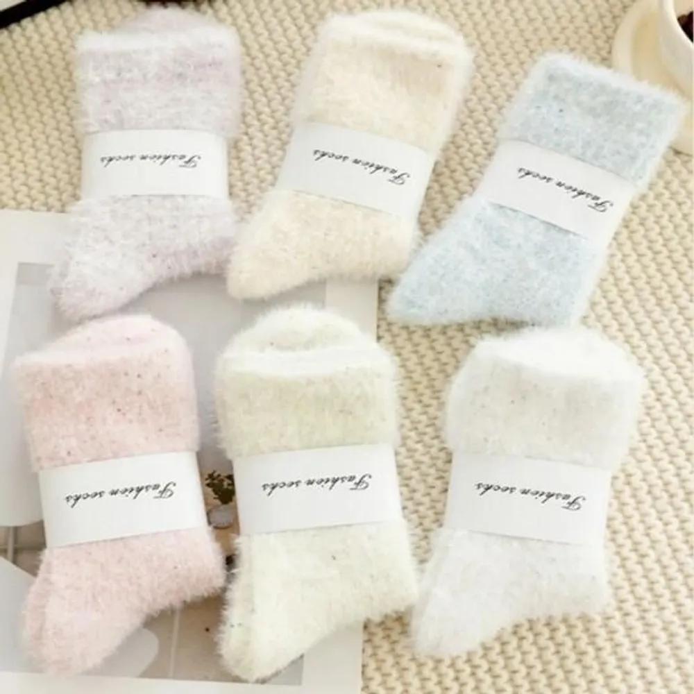 Irum Women s Sleep Socks Winter Socks yd Fitmade ivory