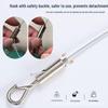 304 Stainless Steel Adjustable Safety Hanging Wire with Hook for Billboards, Lamps, and Pictures