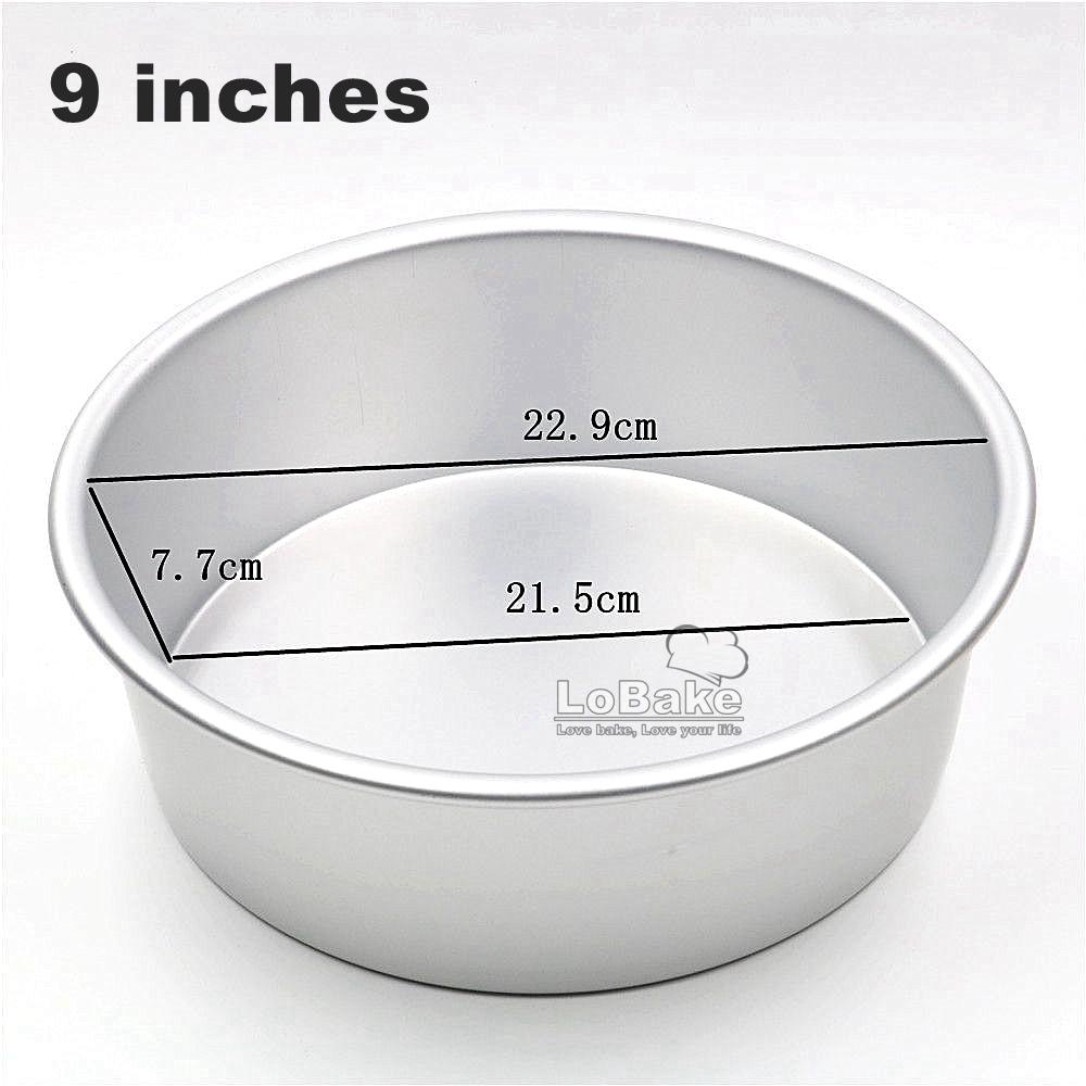 4-12 Zoll Fester Boden Einfache Runde Form Eloxieren Aluminium Metall Chiffon Kuchenform Brotform Mousseformen Pfannen DIY Backen