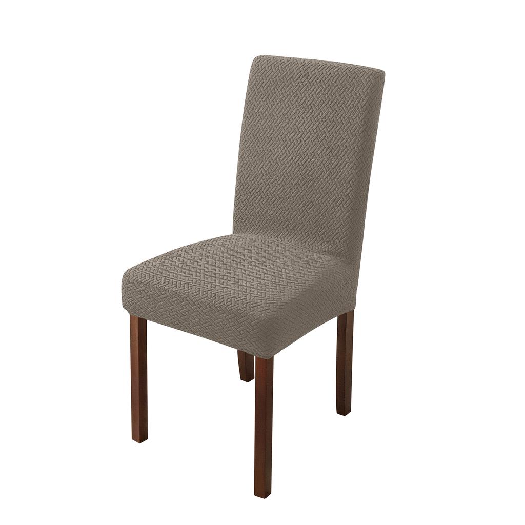 1PC Jacquard Dining Chair Cover Elastic Dustproof Chairs Cover New Solid Color Non-slip Chair Protector for Home Banquet Hotel