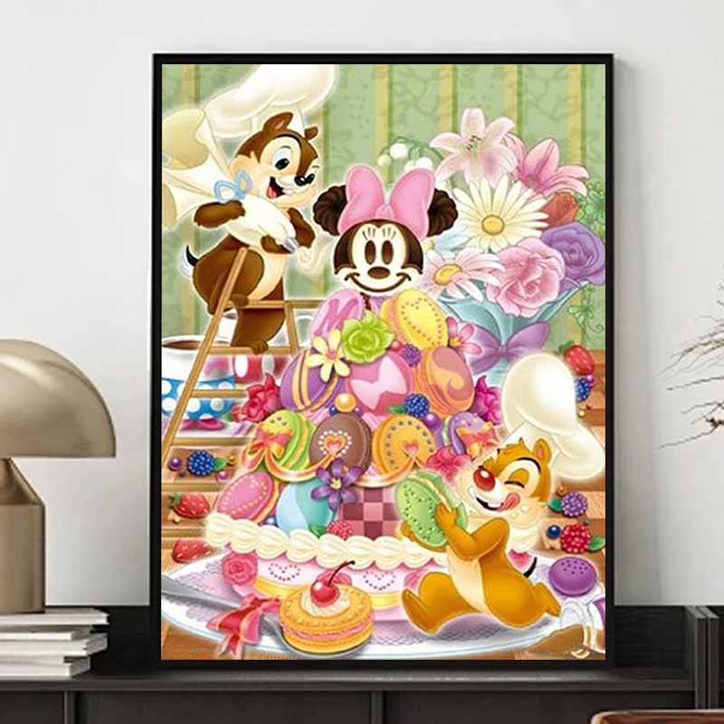Disney Diamond Painting Peach and Diddy Theme Painting Cross Stitch Hanging Print Puzzle Mosaic Embroidery Home Decor 5D DIY Art Brand New