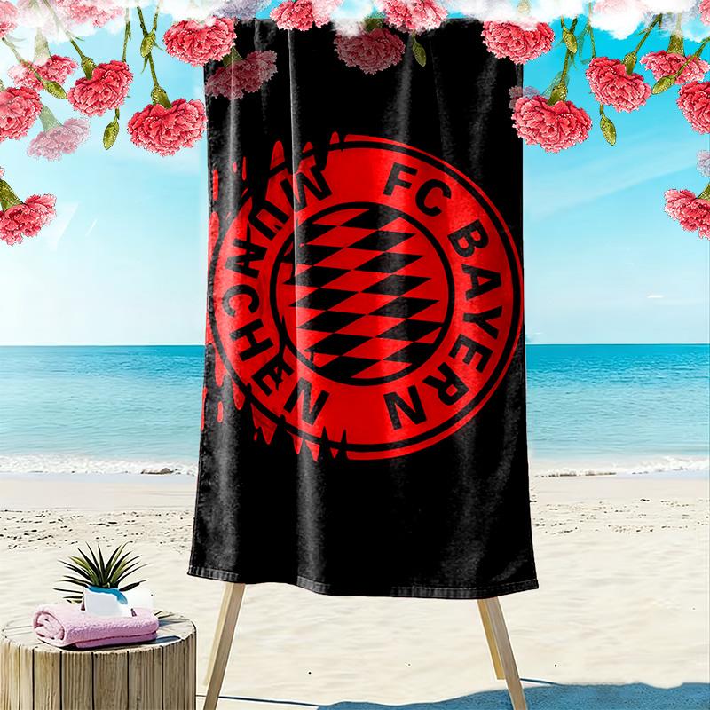 FC Bayern München2 Print Beach Towel, Large Soft Quick Dry Towel for Beach Camping Swimming