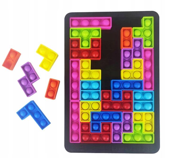 Pop It Klocki Popit Tetris Puzzle Układanka Bąbele
