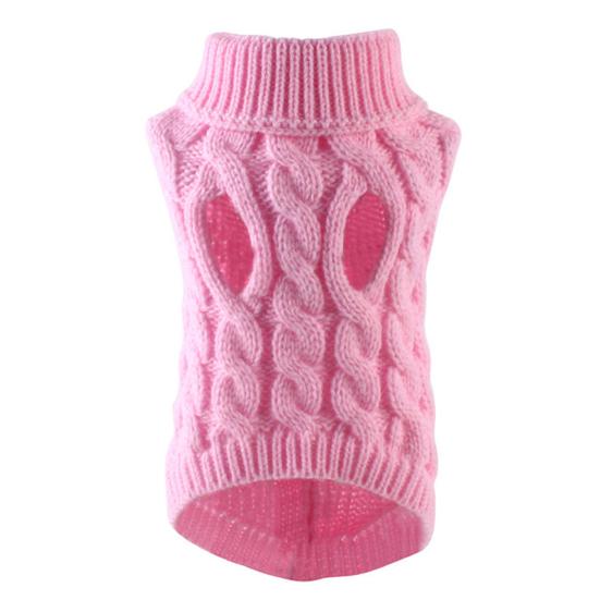 Dog Sweater Turtleneck Pet Sweater Warm Knitted Pullover Stretchy Knitwear Dogs Clothes for Fall Winter Small Dogs Puppies