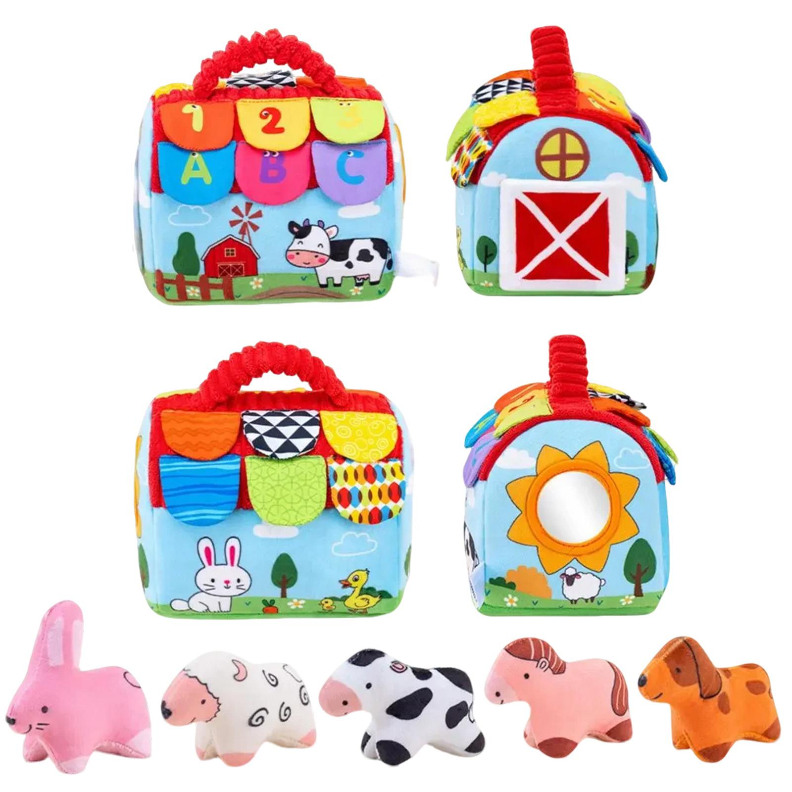 

Baby Farm Animal Toys Baby Playing House Farm Grasp Training Early Education Toys Parent Child Interactive Puzzle Toys One Size
