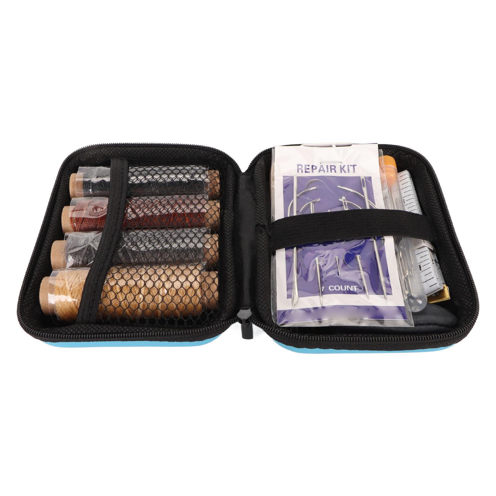 

27 шт. Набор для шитья кожи, профессиональные вощеные нитки, инструменты для работы с кожей для дивана из кожи своими руками