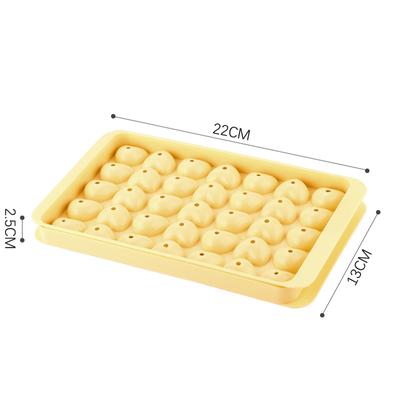 35 Holes Silicone Ice Cube Mold Heart Shape Ice Tray Frozen Ice Mold Ice Box With Lid Kitchen Tools Accessories