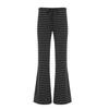 American Street Idle Style Stripe Design High Waist Lace-up Straight Bootcut Trousers Gyaru Slimming Knitted Casual Trousers