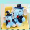 Brinquedo de Elefante de Pelúcia Para Crianças Almofada de Dormir Cartoon Macia Com Chapéu de Mago e Decoração de Laço