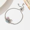Cross-Border Rhinestone Cat Bracelet - Adjustable Kitten Bangle, Cute Hand Jewelry, Christmas Holiday Gift