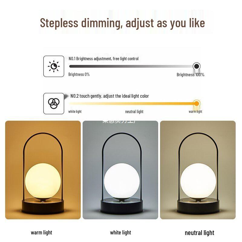 Touch Control Outdoor Camping Tent Light with Ultra-Long Battery Life - Versatile Desk/Table Lamp, No Plug-In Required.