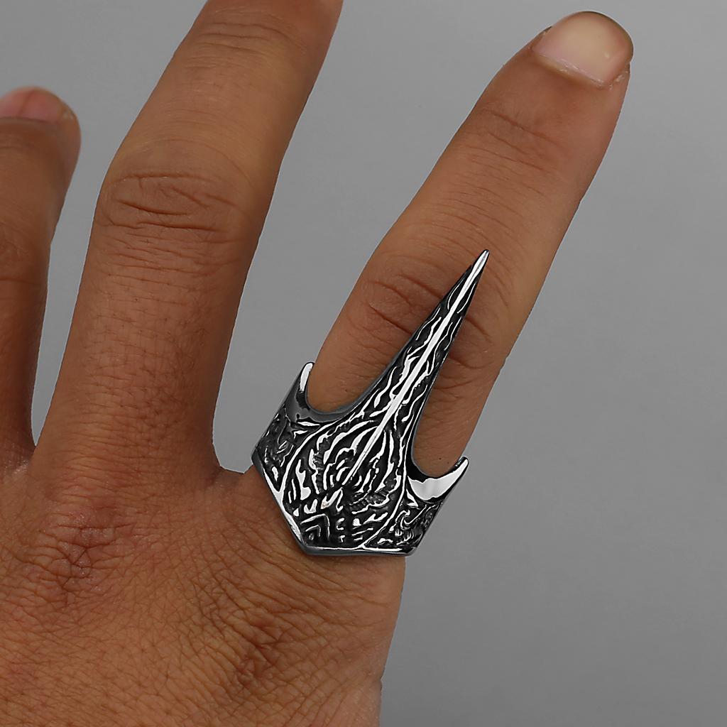 Kayi Obasi Flag Ottoman Empire Ring for Men Alien Fashion Motorcycle Stainless Steel Jewelry Gift