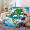 Christmas Smurfs Celebration Blanket Soft Throw Blanket For Home Bedroom Bed Sofa Travel Office Solid Christmas Blanket