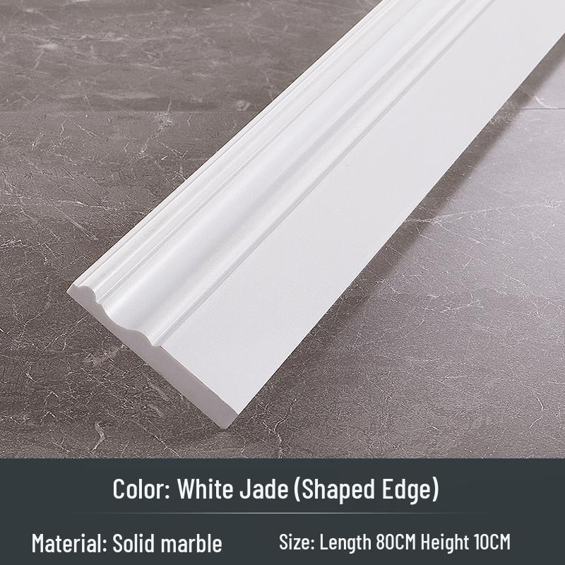 

Білі Порцелянові та Чорні Мармурові Плінтусні Плитки для Підлоги Вітальні