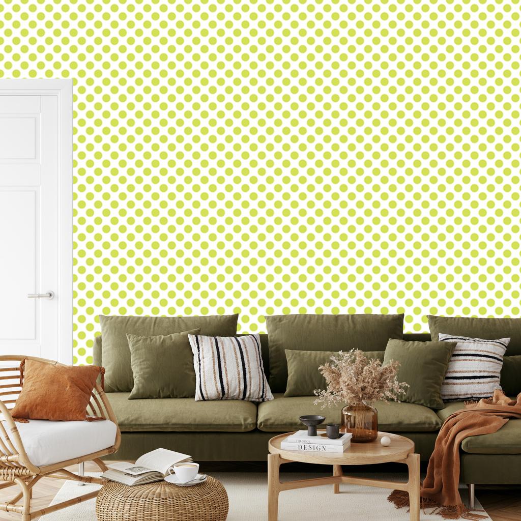 White and Cream Dots Wallpaper for Living Room and Bedroom 50x1000