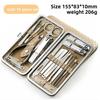 Professional 19 in 1 Nail Care Kit Stainless Steel Nail Clippers Set with Ear Spoon Pedicure Tools for Beauty Grooming