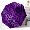 1pc Purple Prints Automatic Opening/Closing Umbrella with Operation & Windproof Canopy - Folding Design, Holiday Gift yy260225147