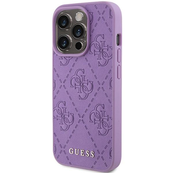 Guess Guhcp15Xp4Epmu Iphone 15 Pro Max 6.7 Fioletowy/Light Purple Hardcase Leather 4G Stamped