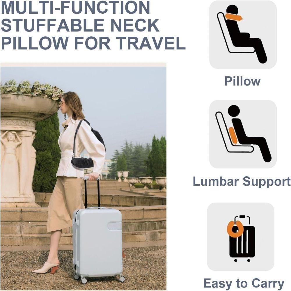 Extra Luggage Neck Pillow Storage Bag Adjustable Neck Size U-Shapes Pillow  Office