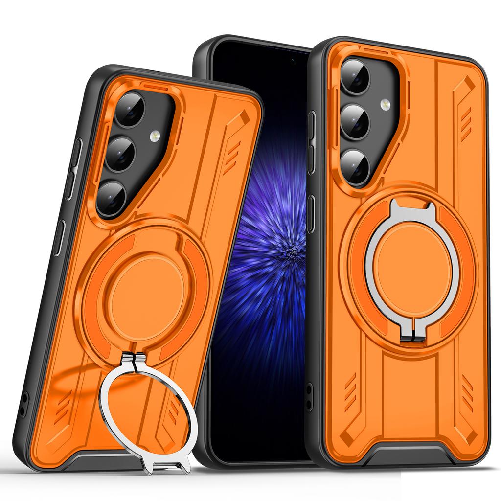 Suitable For Samsung S25Edge S24FE S23FE S22 S21 Ultra Phone Case With 360 ° Holder Car Magnetic Phone Case