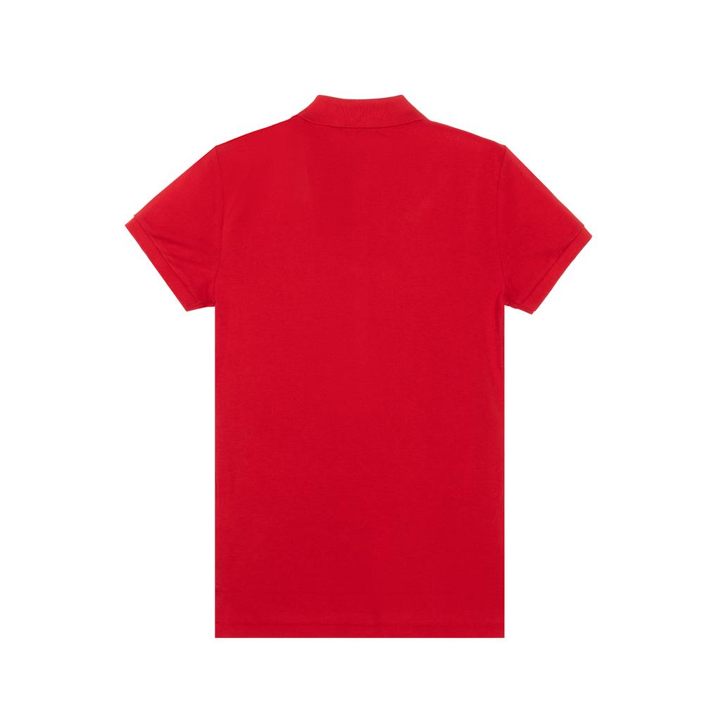 Polo Ralph Lauren SS23 Solid Color Single-Breasted Straight Fit Casual Short Sleeve Polo Shirt Women tops Red 211870245-004