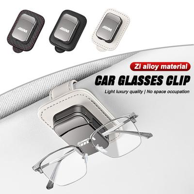 Car Visor Glasses Clip For M E36 E39 E46 E90 E91 F48 F25 F15 F01 G32 X1 X3 X5 X6 X7 Zinc Alloy Sunglasses Holder Organizer