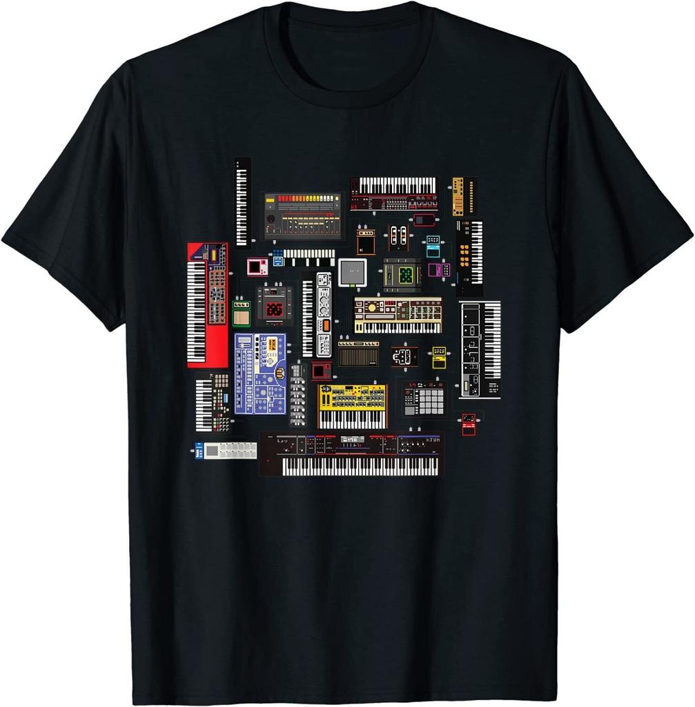 Analog Modular Synthesizer Music Producer Keyboard Tee Shirt S-5Xl