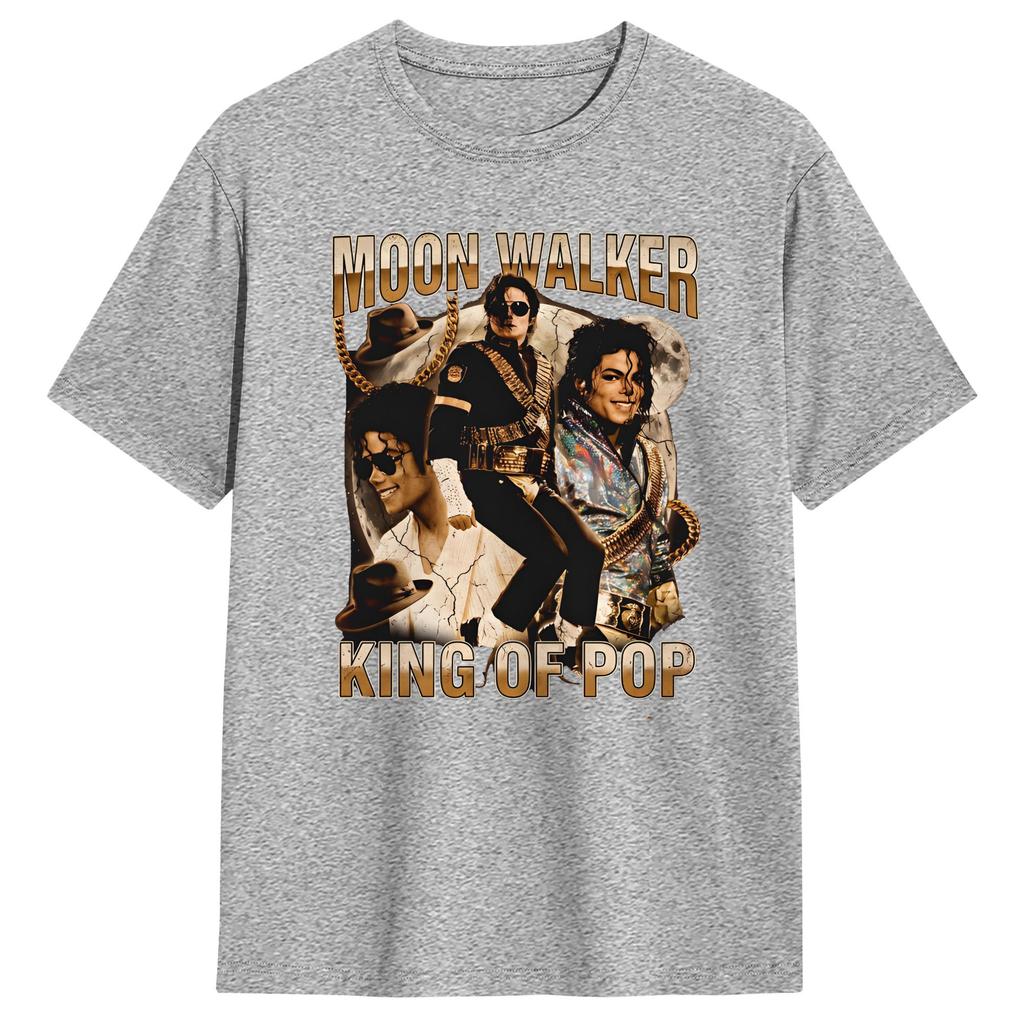 MMichael JJackson King Of Pop Cotton T Shirt For Unisexs Beach Vintage TShirts Fashion Tee Shirt Plus Size Pattern Tops