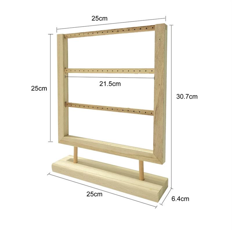Solid Wood Multi-layer Jewelry Display Stand Earring Rack Earring Piece Matching Display Stand Simple Jewelry Storage Prop