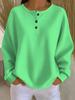 Women's waffle long sleeved T-shirt, made of soft, skin friendly, breathable fabric, comfortable, casual, versatile and stylish