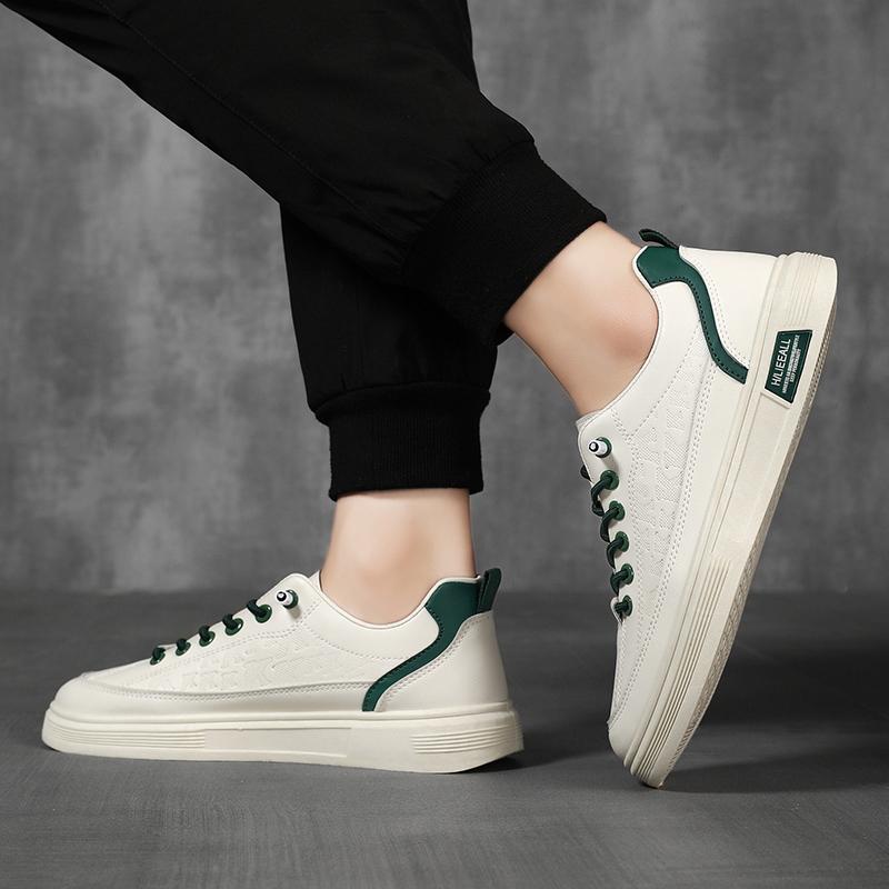 Men's Leather Casual Shoes High Quality Mens Designer Sneakers Outdoor Breathable Non-slip All-match Flat Shoes Tenis Masculino