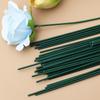 Green Flower Stem Sticks Plastic-clad Iron Stem For DIY Rose Flowers Head Stick Rods Bouquets Arrangement Wrapping And Crafts