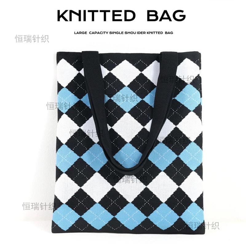 Elephant Xishuangbanna knitted bag wind cartoon cute color matching big bag