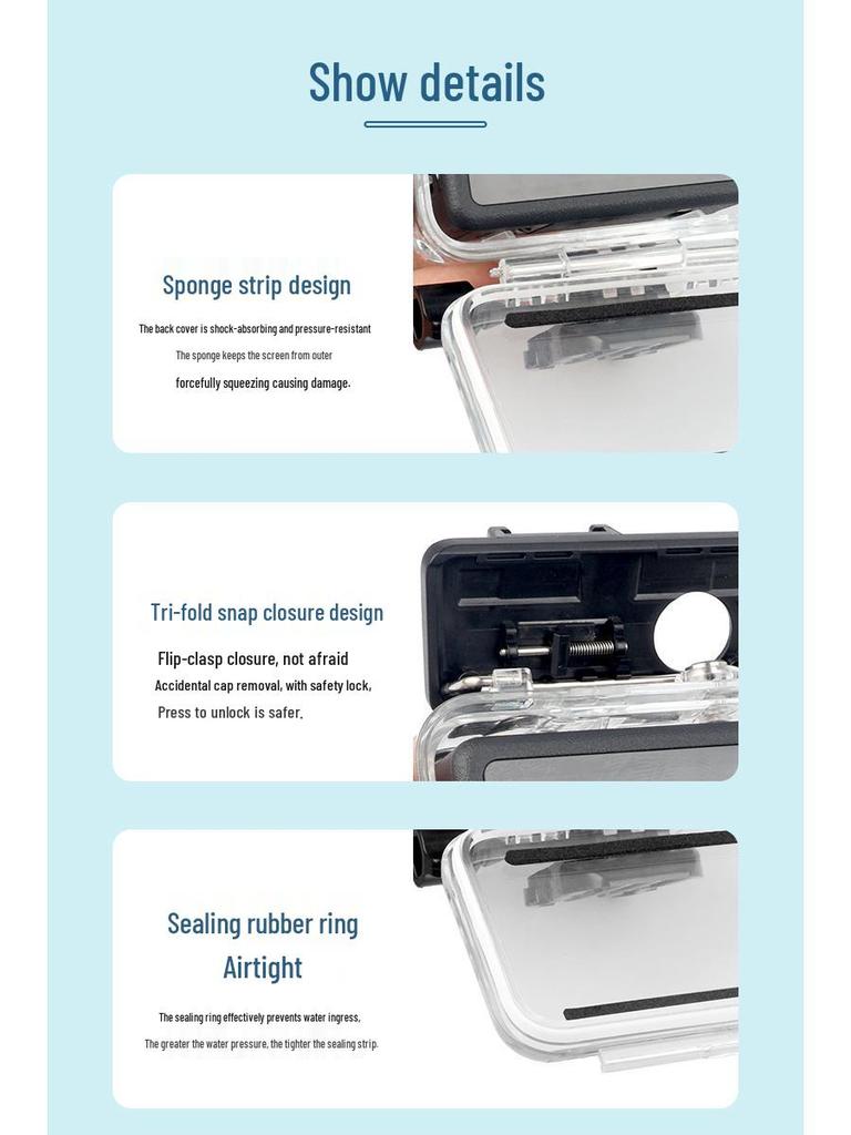 DJI OSMO ACTION 6 Waterproof Diving Case with Dual Cold Shoe Mount - Transparent Protective Accessory