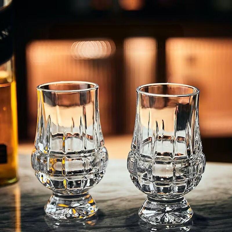 LISM Crystal Grid Whisky Glasses (Set of 2)