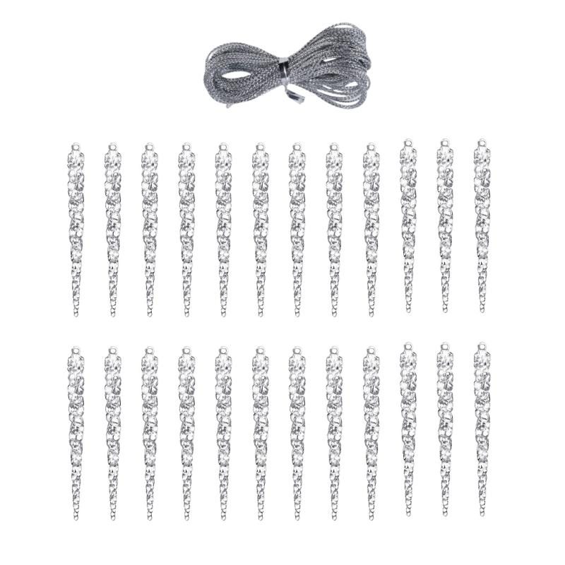

Clear Efficient Christmas Decorations 17cm Acrylic Hanging Cones For Holiday Homes Styling 1